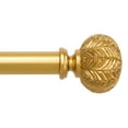 thumbnail image 5 of 2Packs Curtain Rod 1inch Diameter Adjustable Window Drapery Rods with ball finials, 3piece brackets, hardware kits. Gold 48-86 inches., 5 of 6