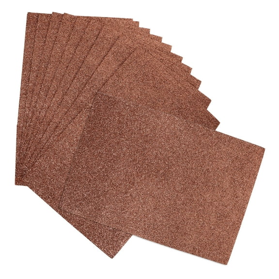 FRCOLOR Glitter Foam Sheets for Crafts in Coffee Color Great for DIY Projects and Decoration 10 Sheets