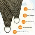 thumbnail image 6 of 10'X10'X14'Mocha HDPE sunshade sail, 6 of 7