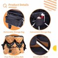 thumbnail image 3 of Stroller Wagon for 4 Kids, Wanan 4 Seater Stroller Wagon W/ Double Push Bar, 5-Point Harnesses, Adjustable Canopy, Storage, Insulated Bags, 4 Child Stroller Wagon for Beach, Garden, Shopping, Camping, 3 of 8