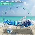 thumbnail image 5 of Waleaf Folding Tall Backpack Beach Chair,Camping Chairs for Adults,High Back Flat Beach Chairs with Headrest,Towel Bar,Cooler Bag,Storage Bag,Cup Holder,Phone Holder, 5 of 7