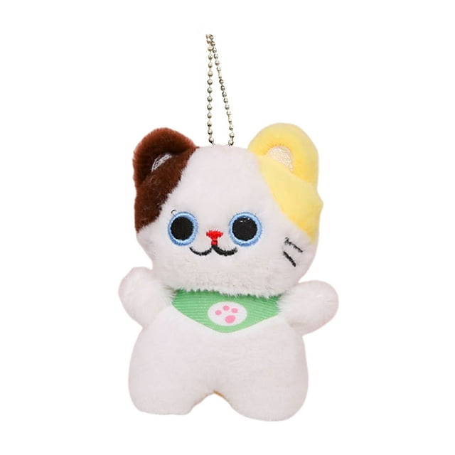 Porte-clés en Peluche Pendentif en Peluche de Bande Dessinée Chat Peluche Porte-Clés pour Sac Décoration Lavable Réutilisable Toucher Doux Finition Fine Lavable Pendentif en Peluche