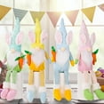 thumbnail image 3 of Gnomo elfo de Pascua, muñeco de peluche amarillo sin rostro hecho a mano, gnomo conejo de pie con patas retráctiles, para árbol de Pascua, puerta, patio y ventana., 3 of 3