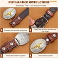 thumbnail image 6 of WHIPPY Western Leather Belt Strap for Kids Boys Girls Cowboy Cowgirl Embossed Belt Strap without Buckle, 6 of 7