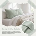 thumbnail image 4 of Unique Bargains Smooth and Cool Envelope-style Closure Durable Bedding Pillowcases Green, 4 of 5