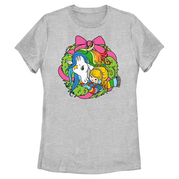 Womens Rainbow Brite Starlite and Brite Wreath T Shirt