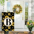 thumbnail image 2 of Monogram Letter B Garden Flag Summer Sunflower 12x18 Vertical Double Sided Spring Floral Outside Decorations Small Black Burlap Family Last Name Initial Yard Flag, 2 of 6