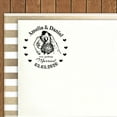 thumbnail image 2 of Printtoo Personalized Red Self Inking Wedding Favor Custom Stamper Getting Married Round Heavy Duty Stamp-40 mm, 2 of 6
