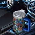 thumbnail image 6 of OBREWU Pioneer Flower Tumbler with Handle and Lid,Pioneer Flower 40oz Double Wall Vacuum Insulated Tumbler,Cups Gift for Women and Men, 6 of 7
