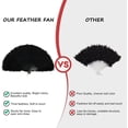 thumbnail image 4 of 20th century black vintage style feather fan, 4 of 5