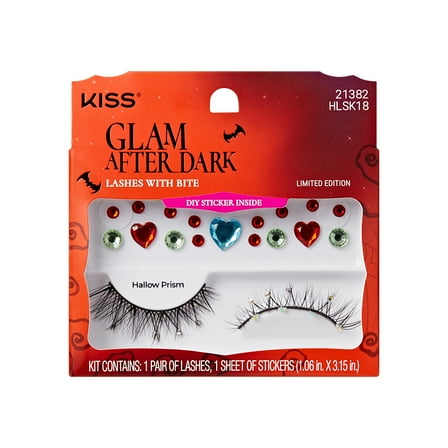 KISS Halloween False Eyelashes, ‘Hallow Prism’, 8mm-15mm, Natural Volume, 1 Pair KISS Lashes