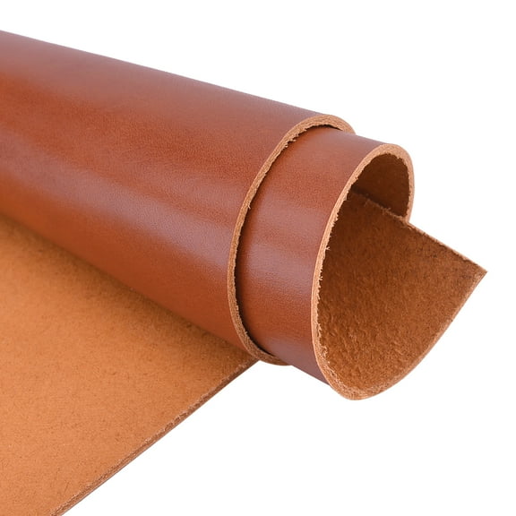 Brown Full Grain Vegetable Tanned Cowhide Leather Tooling Leather Pre-Cut Piece 5/6OZ (2.0mm)
