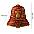 thumbnail image 5 of U.S. 250th Anniversary Bell Ornament, 250th Anniversary Commemorative Doorbell of The United States, Specifically U.S. Designed - 2025 New Arrival🔥,blue 2pc🎁, 5 of 5