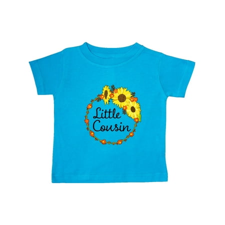 

Inktastic Little Cousin Sunflower Wreath Gift Baby Boy or Baby Girl T-Shirt