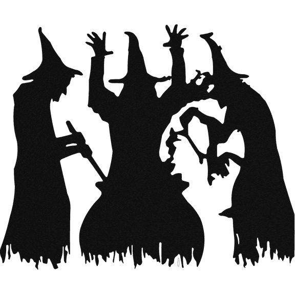 Halloween Three Witches - Metal Wall Art