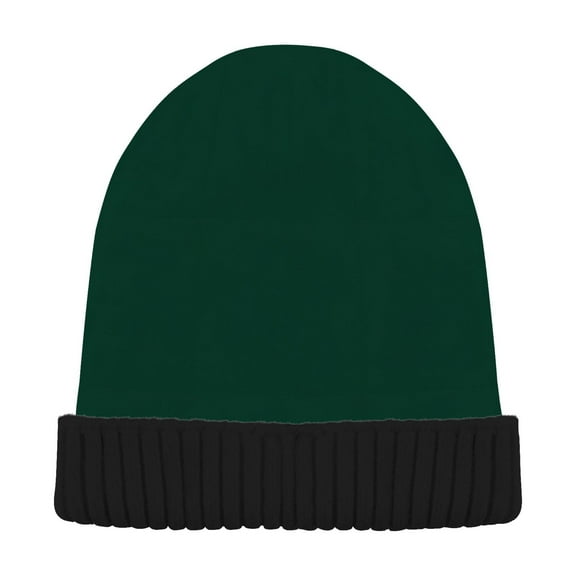 joogoo Dark Green Paint Beanie Hats Men Women Cuffed Skull Cap Winter Warm Knit Thick Beanies