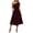 Wine, variant on Ovbmpzd Tea-Length Summer Dresses for Women Elegant Wine Wedding Guest Party Dresses Formal A-Line One Shoulder Dresses With Pockets,L