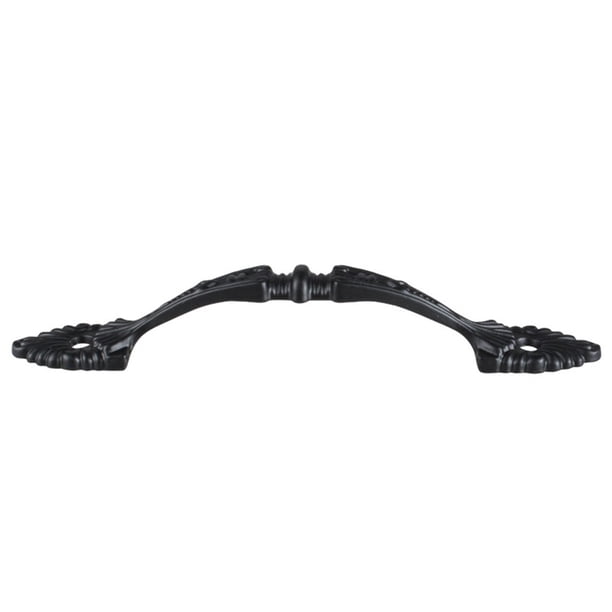 Antique Black Cast Iron Door Pull Handle – 4-Pack, Heavy-Duty Hardware For Kitchen Cupboard, Wardrobe, Cabinet, Drawer, Shed Doors (Large: 140mm X 20mm X 18mm)