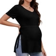thumbnail image 2 of Bearsland Women's Maternity Shirt Casual Tops Side Split Pullovers Pregnancy Clothes, 2 of 8