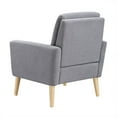 thumbnail image 2 of CURUK Modern Accent Fabric Chair Single Sofa Comfy Upholstered Arm Chair Living Room Furniture Gray, 2 of 9