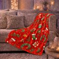 thumbnail image 6 of Christmas Evergreen Wreaths Boxes Holiday, Festive Holiday Scene, Warm Flannel Blanket for Living Room and Reading Nook, Art Lovers Christmas Gift, Festive Home Decor, 6 of 9