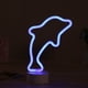 thumbnail image 3 of Luz nocturna, lámpara LED de neón con forma de delfín, luz nocturna, decoración de mesa, durabilidad extendida, 3 of 8