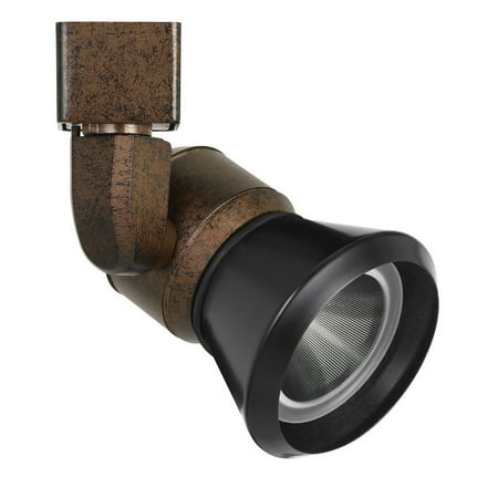 10W Integrated LED Metal Track Fixture with Cone Head, Bronze and Black