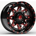 thumbnail image 2 of Fuel Lethal Red 14" Wheels 28" Intimidator Tires Sportsman RZR Ranger, 2 of 4