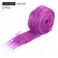 thumbnail image 2 of Faux Fur Fabric Square, 59x2 Inches Furry Fur Patches Plush Rug Purple 2Pcs, 2 of 5