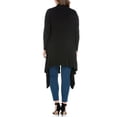 thumbnail image 2 of 24seven Comfort Apparel Plus Size Extra Long Open Front Cardigan, 2 of 4