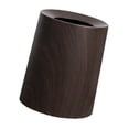 thumbnail image 2 of Wood Grain Trash Can Elegant Garbage Bin for Entryway Study Room Living Room S Walnut, 2 of 8