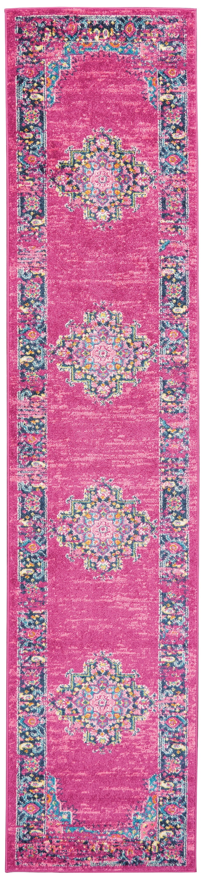 Nourison Passion Persian Fuchsia 2'2" x 10' Area Rug, (2x10)
