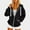 Black, variant on Women's Hoodies & Sweatshirts Casual Hooded Sweatshirt With Zipper Pockets Lightweight and Stylish for Autumn Ideal for Everyday Wear and Outdoor Activities