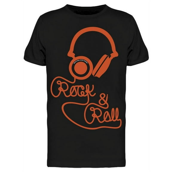 Design Typography Rock And Roll  T-Shirt Men -Image by Shutterstock, Male XX-Large