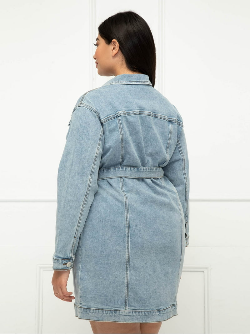 plus size denim jacket dress Plus Size Affordable Fashion Looks | Curves To Contour
