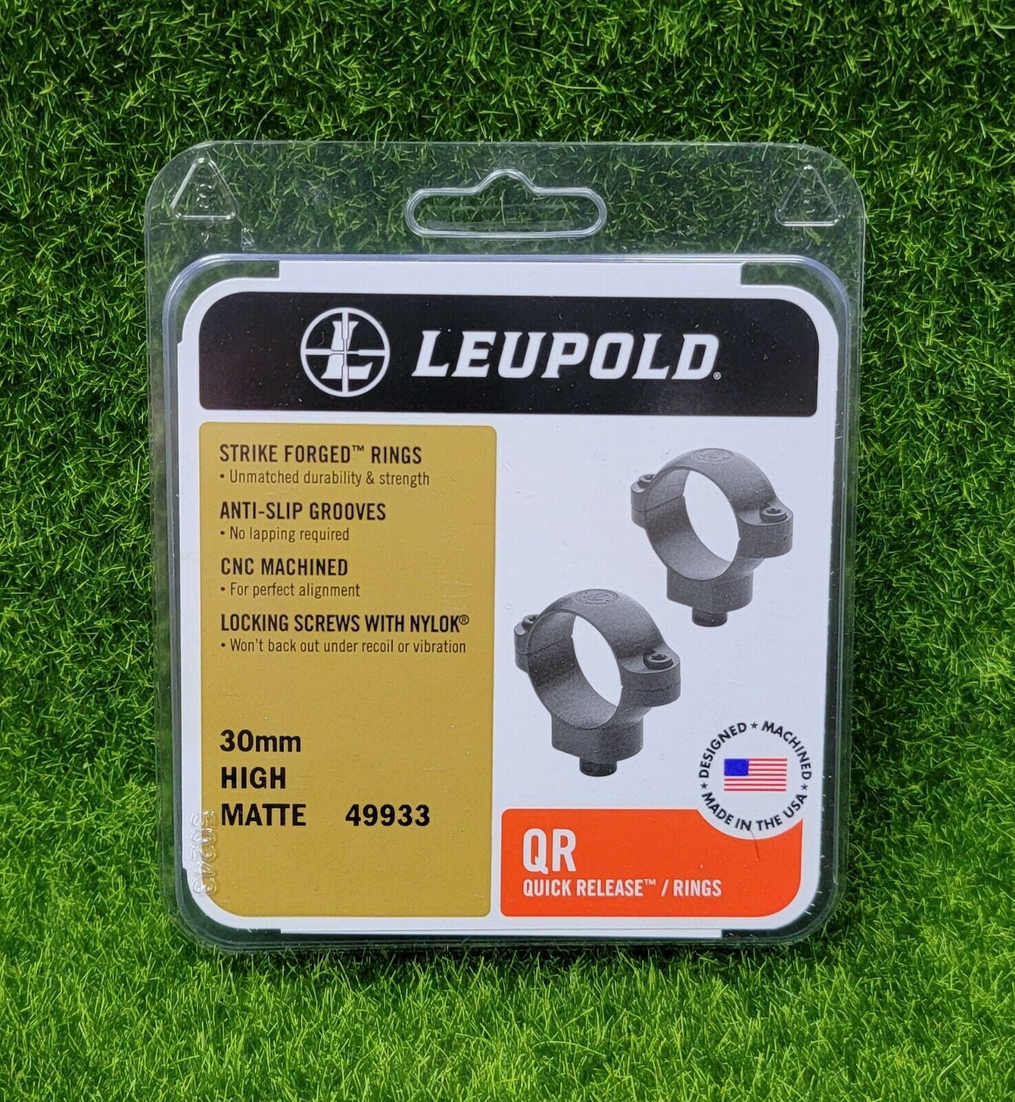 Leupold 49933 Quick Release 30mm Rings High Matte Black 