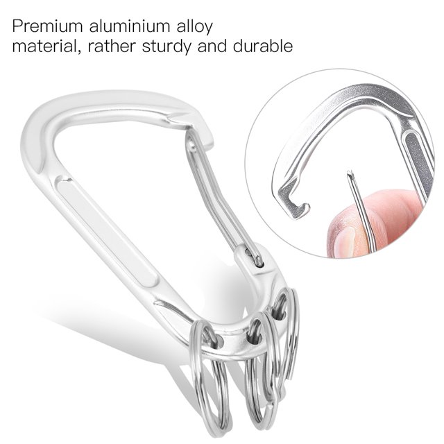 Multifunctional Aluminium Alloy, Carabiner Mountaineering Lock Outdoor Camping Mousqueton D Buckle Outdoor Accessory Black