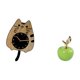 thumbnail image 5 of Reloj de pared decorativo con forma de gato, silencioso, de madera, colgante, figura moderna, estatua de cerámica acrílica, escultura adecuada para sa, 5 of 8