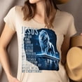 thumbnail image 4 of Jesus Is My Everything Lion Christian T-Shirt for Men and Women, Azalea, Size S, 4 of 6