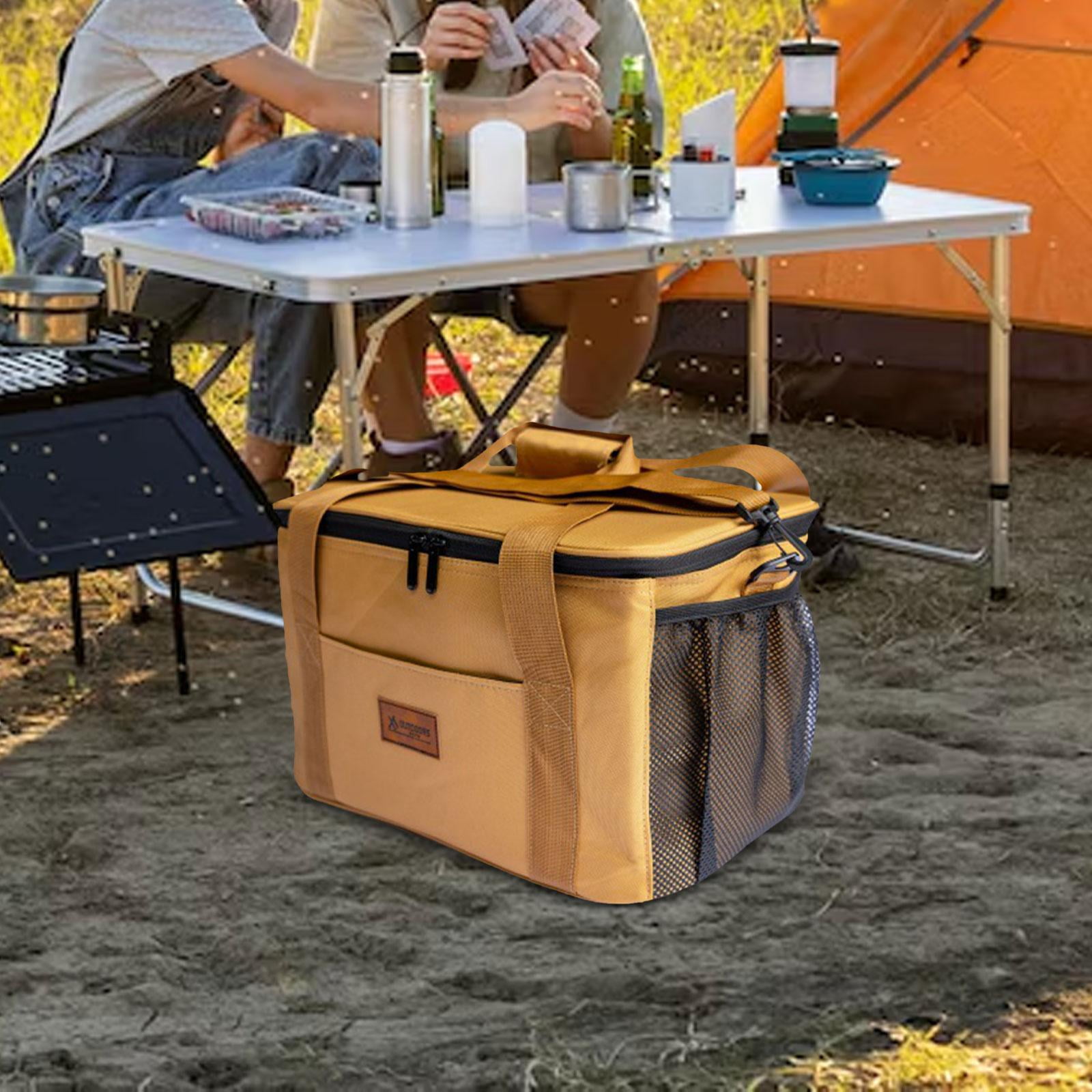 Bolsa Organizadora Multifuncional Para Estufa De Gas Portátil – Funda De Picnic Y Utensilios De Cocina Al Aire Libre (Negro)