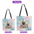 thumbnail image 5 of Happy Birthday Cute Puppy Mastiff with Cake Gifts Party Hat All Over Print 3D Canvas Tote Bag Mastiffs Dog Lover Gifts Idea Reusable Handbag - 00029, 5 of 5