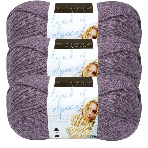Lion Brand Touch of Alpaca® Yarn #4 Medium/Worsted Acrylic/Alpaca yarn, 100g/ 190m, 3-CT