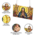 thumbnail image 3 of 89Bloom Our Lady of Guadalupe Stained Glass Hologram Ornament, Stained Glass Suncatcher Ornaments Home Decor, Holographic Ornaments, 3 of 7