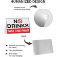thumbnail image 3 of No Drinks Past This Point Sign 8"x12" - Aluminum Tin Warning for Home Outdoor Garden, Durable Policy Decor for Lab, 3 of 8