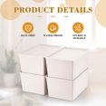 thumbnail image 2 of 4 Pcs Storage Bins with Lids Plastic Stackable Containers for Organizing Shelves Christmas Ornament Box Baskets(Beige,Large), 2 of 12