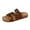 A Brown, variant on Wovix Women'S Slipper Leopard Print Wedges Sandals Open Toe Silent Slippers Durable Non- Shoes Daily Wear