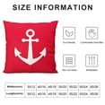 thumbnail image 5 of GOSMITH  Throw Pillow Cover White Anchor Red Background Decorative Pillow Case Home Decor Pillowcase, 5 of 5