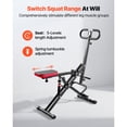 thumbnail image 4 of KFFKFF Squat Machine, Deep Squat Rowing Machine for Home, Easy Setup & Foldable Exercise Equipment, Glute Trainer Machine with 12-Gear Adjustable Resistance, Black, 4 of 9