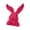 Red, variant on PatungKu Easters Faux Moss Flocking Rabbit Head Figurine Home Decors Resin Statue For Living Room Office Tabletop Shelf Ornament