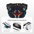 thumbnail image 5 of Honeii Mystic Wolf Dreamcatcher Print Square Double Layer Waist Bag,Waist Belt Bag Fashion Fanny Women and Men,For Travel Running Hiking Walking, 5 of 9